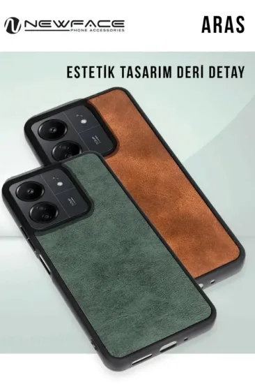Newface Xiaomi Redmi 14C Kılıf Aras Deri Kapak - Taba resmi