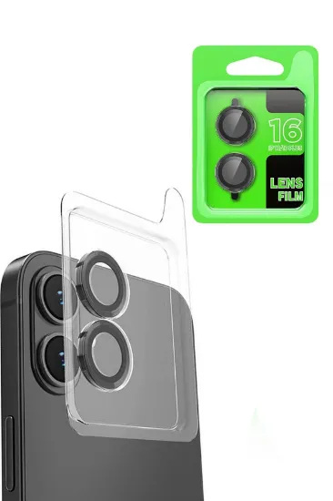 Newface iPhone 16 Raze Metal Kamera Lens - Siyah resmi