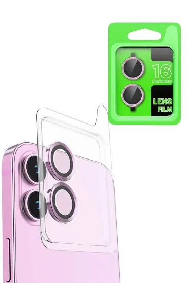 Newface iPhone 16 Raze Metal Kamera Lens - Pembe resmi