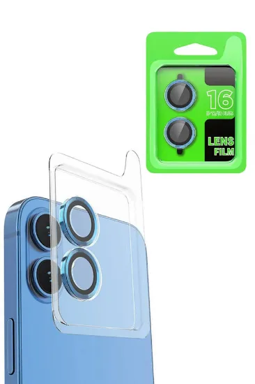 Newface iPhone 16 Plus Raze Metal Kamera Lens - Lacivert resmi