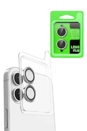Newface iPhone 16 Plus Raze Metal Kamera Lens - Beyaz resmi