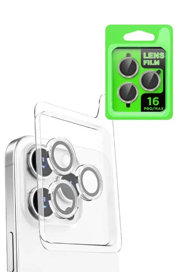 Newface iPhone 16 Pro Max Raze Metal Kamera Lens - Beyaz resmi