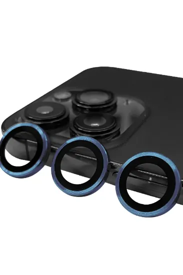 Newface iPhone 15 Pro Raze Metal Kamera Lens - Lacivert resmi