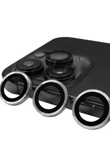 Newface iPhone 15 Pro Raze Metal Kamera Lens - Gümüş resmi