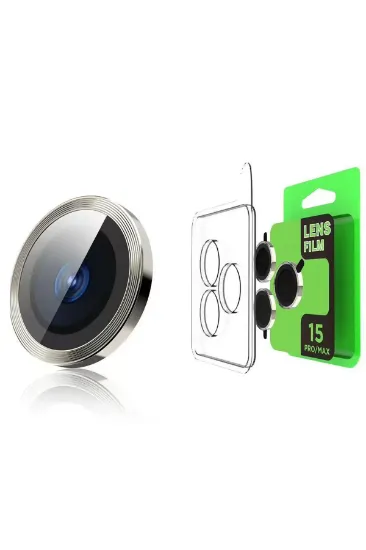 Newface iPhone 15 Pro Max Raze Metal Kamera Lens - Siyah resmi