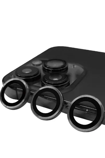 Newface iPhone 15 Pro Max Raze Metal Kamera Lens - Titan Gri resmi