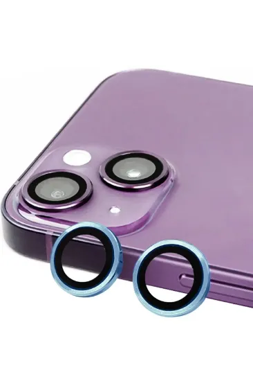Newface iPhone 15 Raze Metal Kamera Lens - Mavi resmi
