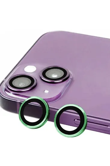 Newface iPhone 15 Raze Metal Kamera Lens - Yeşil resmi