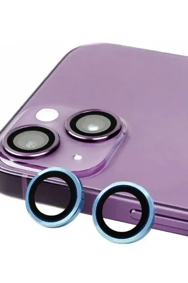 Newface iPhone 14 Raze Metal Kamera Lens - Mavi resmi