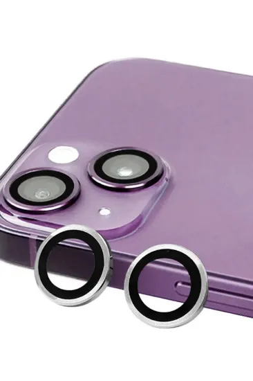 Newface iPhone 14 Plus Raze Metal Kamera Lens - Gümüş resmi