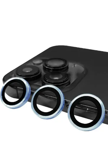 Newface iPhone 13 Pro Max Raze Metal Kamera Lens - Mavi resmi