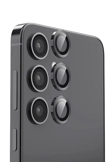 Newface Samsung Galaxy S25 Raze Metal Kamera Lens - Siyah resmi