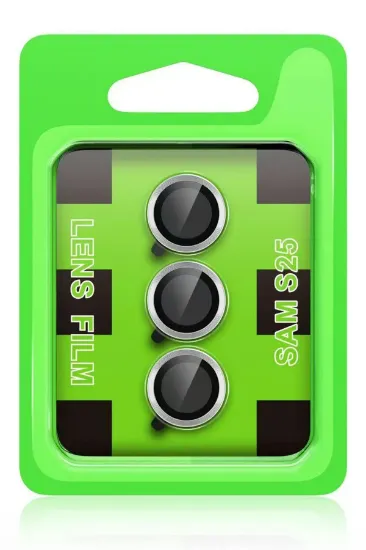 Newface Samsung Galaxy S25 Raze Metal Kamera Lens - Siyah resmi