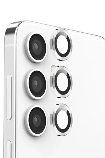Newface Samsung Galaxy S25 Raze Metal Kamera Lens - Gümüş resmi