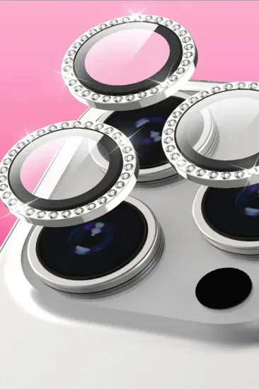 Newface iPhone 16 Pro Max Rock Metal Kamera Lens - Siyah resmi