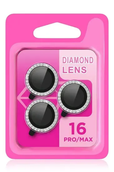 Newface iPhone 16 Pro Max Rock Metal Kamera Lens - Beyaz resmi