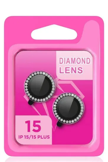 Newface iPhone 15 Pro Rock Metal Kamera Lens - Siyah resmi