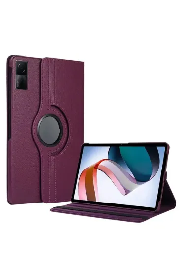 Newface Xiaomi Redmi Pad SE 4G Kılıf 360 Tablet Deri Kılıf - Mürdüm resmi