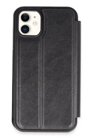 Newface iPhone 11 Kılıf Flip Cover - Siyah resmi