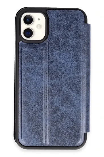 Newface iPhone 11 Kılıf Flip Cover - Lacivert resmi