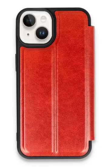 Newface iPhone 14 Kılıf Flip Cover - Kırmızı resmi