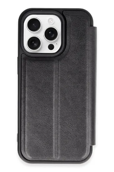 Newface iPhone 14 Pro Kılıf Flip Cover - Siyah resmi