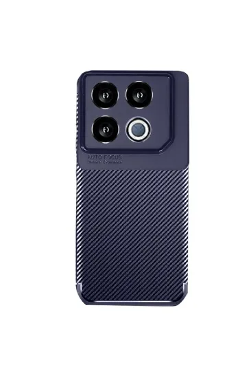 Newface İnfinix GT 20 Pro Kılıf Auto Focus Karbon Kapak - Lacivert resmi