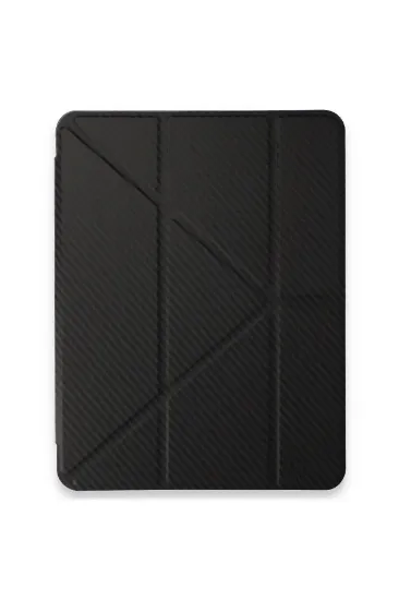 Newface iPad 2022 10.9 (10.nesil) Kılıf Color Karbon Tablet Kılıfı - Siyah resmi