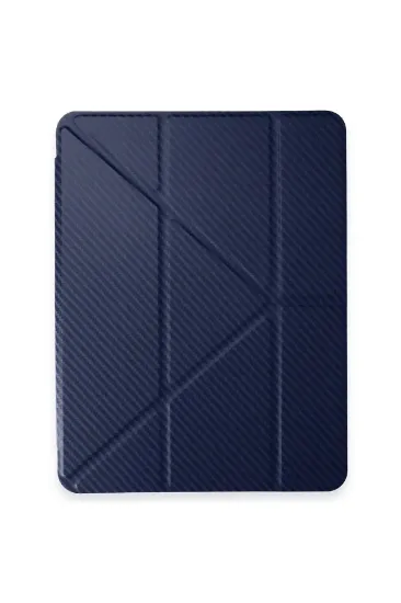 Newface iPad 2022 10.9 (10.nesil) Kılıf Color Karbon Tablet Kılıfı - Lacivert resmi