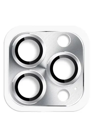 Newface iPhone 16 Pro Max Pers Alüminyum Kamera Lens - Gümüş resmi