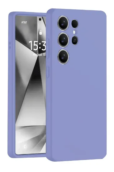 Newface Samsung Galaxy S25 Ultra Kılıf Nano içi Kadife Silikon - Lila resmi