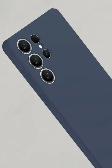 Newface Samsung Galaxy S25 Ultra Kılıf Nano içi Kadife Silikon - Lacivert resmi