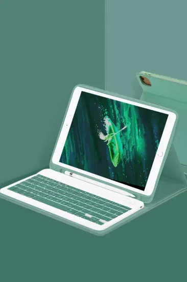 Newface Samsung Galaxy Tab A9 Plus Kılıf KC01 Smart Klavyeli Tablet Kılıfı - Koyu Yeşil resmi