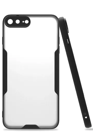 Newface iPhone 7 Plus Kılıf Platin Silikon - Siyah resmi