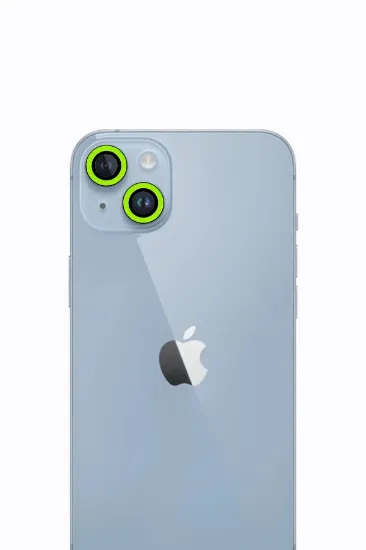 Newface iPhone 13 Neon Fosforlu Kamera Lens - Yeşil resmi