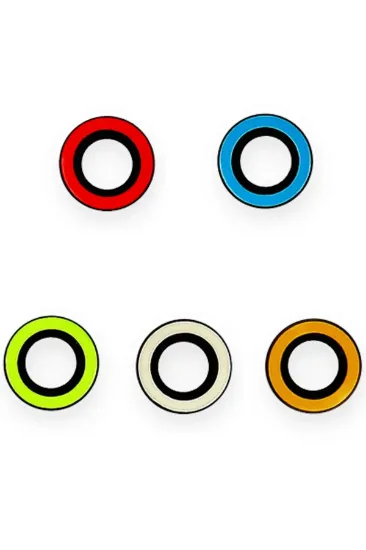Newface iPhone 13 Pro Max Neon Fosforlu Kamera Lens - Sarı resmi