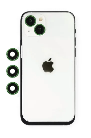 Newface iPhone 14 Shine Kamera Lens - Yeşil resmi
