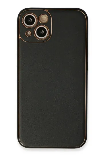 Newface iPhone 13 Kılıf Coco Deri Silikon Kapak - Siyah resmi