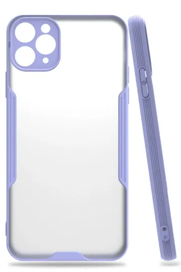 Newface iPhone 11 Pro Max Kılıf Platin Silikon - Lila resmi