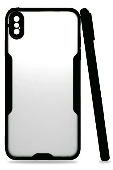 Newface iPhone XS Max Kılıf Platin Silikon - Siyah resmi