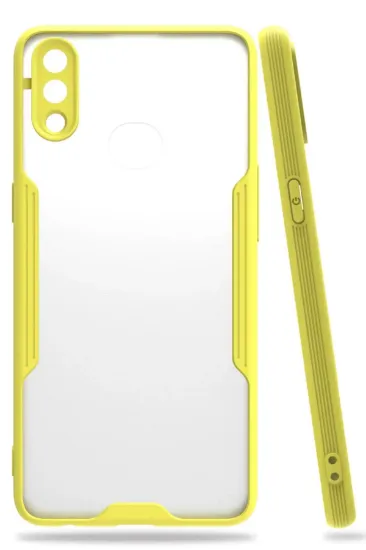 Newface Samsung Galaxy A10S Kılıf Platin Silikon - Sarı resmi