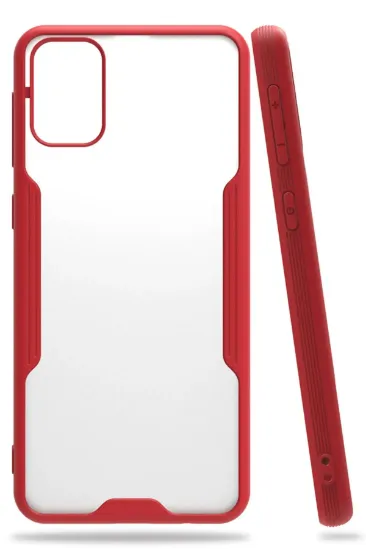Newface Samsung Galaxy M31 Kılıf Platin Silikon - Kırmızı resmi