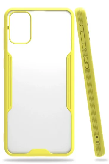 Newface Samsung Galaxy M31 Kılıf Platin Silikon - Sarı resmi