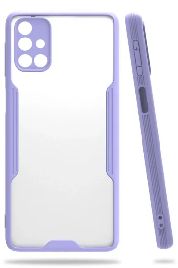 Newface Samsung Galaxy M31S Kılıf Platin Silikon - Lila resmi