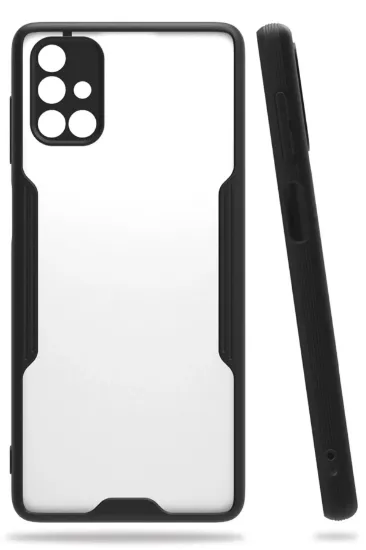 Newface Samsung Galaxy M51 Kılıf Platin Silikon - Siyah resmi