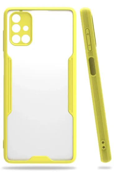 Newface Samsung Galaxy M51 Kılıf Platin Silikon - Sarı resmi