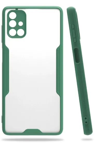 Newface Samsung Galaxy M51 Kılıf Platin Silikon - Yeşil resmi