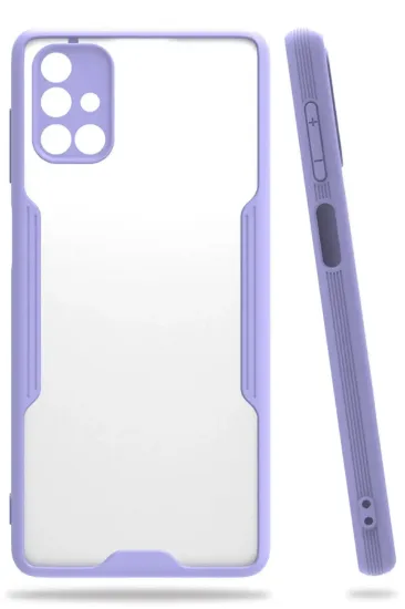 Newface Samsung Galaxy M51 Kılıf Platin Silikon - Lila resmi