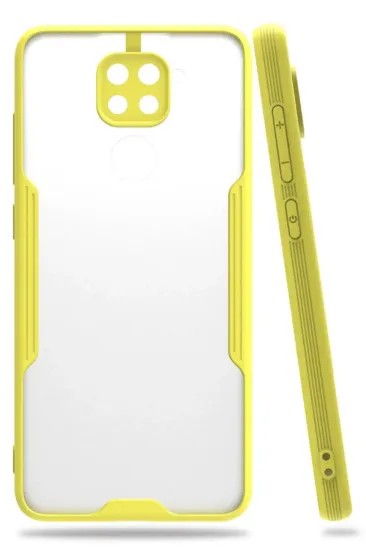 Newface Xiaomi Redmi Note 9 Kılıf Platin Silikon - Sarı resmi