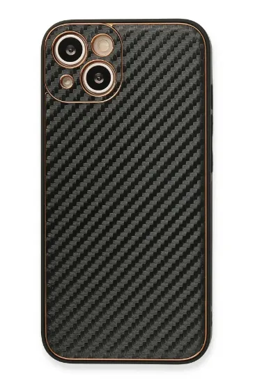 Newface iPhone 13 Kılıf Coco Karbon Silikon - Siyah resmi